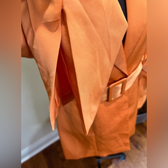 The Drop Burnt Orange Belted Hip Length Blazer Medium - Picture 5 of 9